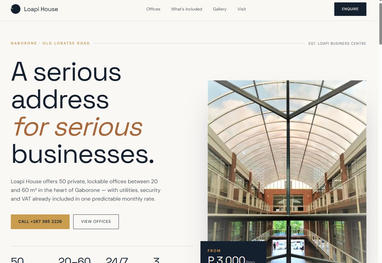 Loapi House website homepage